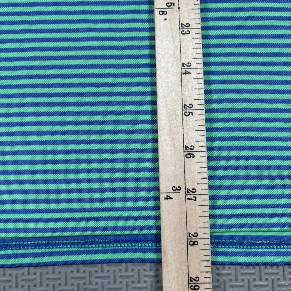 Holderness & Bourne Pine Valley Golf Maxwell Polo Shirt Men Green Stripe Top 100 - Picture 7 of 8